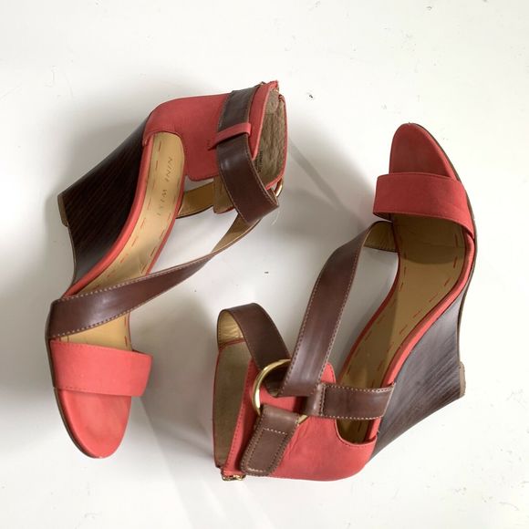Nine West Melissa Wedge Sandals in Watermelon - Picture 2 of 9